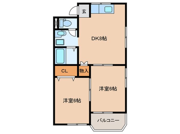 コーポまみずかの物件間取画像